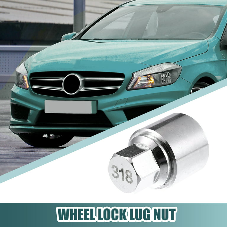 Unique Bargains Car 318 Wheel Lock Lug Nut Anti Theft Screw Lug Nut Removal  Socket Key Wheel Lock Key for Mercedes-Benz 