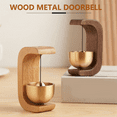 thumbnail image 6 of 2024 Wooden Doorbell Bell Wind Chimes Wireless Doorbell for Home Entrance Door Bell Aesthetic Room Wall Decor-B, 2PCS, 6 of 8