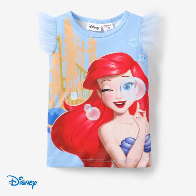 Disney Disney Princess Toddler Girl Naia™ Character Print with Ruffled Mesh Sleeve Top