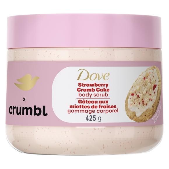 Dove Crumbl Exfoliating Body Scrub Strawberry Crumb Cake, 425 g | Limited Edition