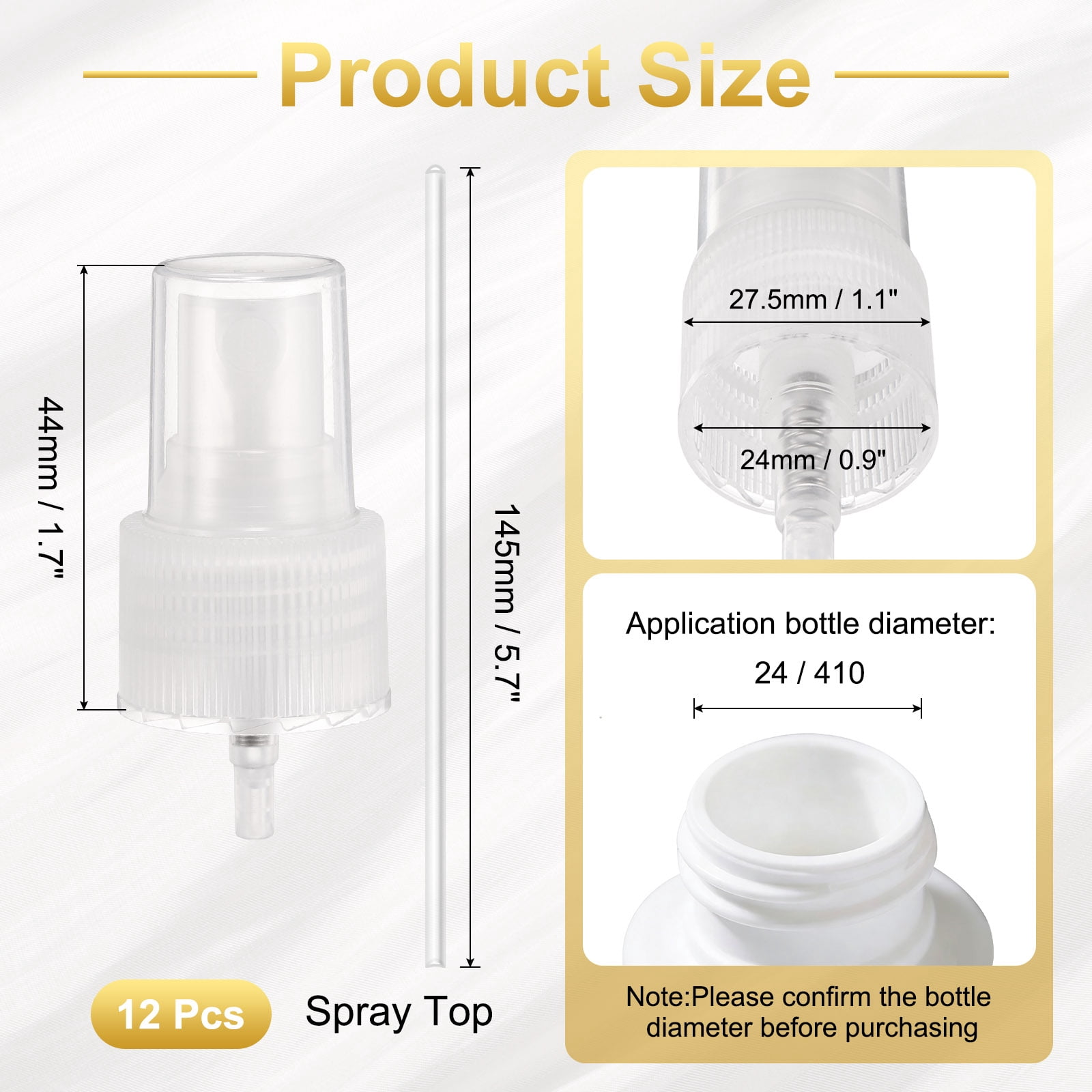 Unique Bargains Reusable Fine Mist Spray Top Essential Oils Personal Care Clear