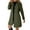 Green, variant on Pea Coats for Women Wool Blend Thicken Stand Collar Single Breasted Trench Coat Fashion A-Line Slimmer Button down Fall Winter Jackets Black L