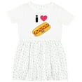 thumbnail image 3 of Inktastic I Love Hot Dogs Girls Toddler Dress, 3 of 5