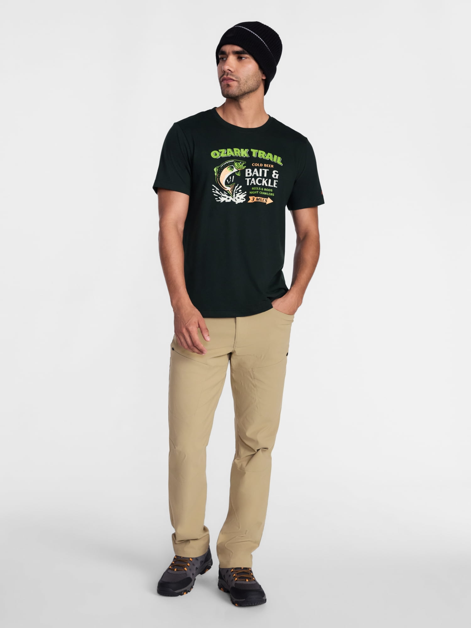 Ozark Trail Men's Active Graphic Tee with Short Sleeves, Sizes S-3XL