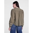 thumbnail image 4 of Scenario Women's and Women's Plus Quilted Detail Long Sleeve Top, Sizes XS-4X, 4 of 6