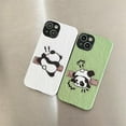 thumbnail image 2 of Cute Panda Oil Painting Soft Phone Case Compatible with iPhone Case (Green,iPhone 14), 2 of 7
