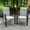 Black, variant on DECMAY Garden Patio Chairs Set of 2, All-Weather Metal Outdoor Dining Chairs with Stackable Design