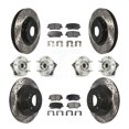 thumbnail image 1 of Transit Auto - Front Rear Hub Bearings Assembly Coated Disc Brake Rotors And Ceramic Pads Kit (10Pc) For 2013-2014 Hyundai Santa Fe Sport AWD with 2.4L 2.0L KBB-111338, 1 of 2