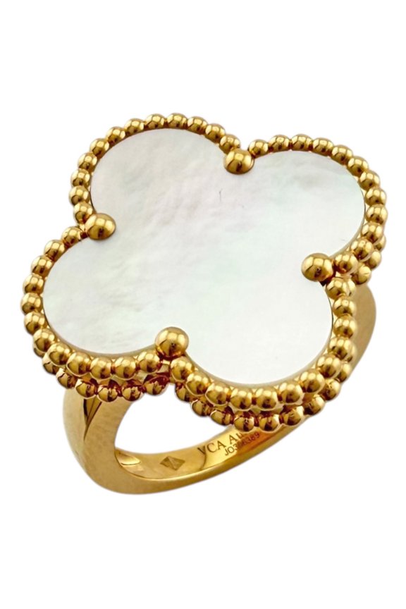 Pre-Owned Van Cleef & Arpels Magic Alhambra Ring, 18k Gold, Mother-of-Pearl, Women's .