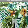 thumbnail image 4 of Leaf Dog Crate Cover, Vintage Retro 60s Seem Banana Palm Tree Leaves Flowers Hibiscus, Easy to Use Pet Kennel Cover for Medium Large Dogs, 35" x 23" x 27", Pale Caramel Burgundy, by Ambesonne, 4 of 6
