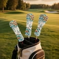 thumbnail image 5 of Yuyamidu Butterfly Golf Club Head Covers, Boho Mandala Flower Leather Golf Head Covers, Fit Driver Fairway Hybrid Golf Accessory for Women, 5 of 7