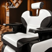 OmySalon Classic Barber Chair Reclining Hair Salon Stylist Chair All Purpose, Heavy Duty Hydraulic Pump, Adjustable Headrest, Tattoo Barbershop Beauty Spa Equipment