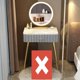 thumbnail image 1 of Modern Minimalist Dressing Table Mirror White Dressing Table Multi-functional Integrated Muebles De Dormitorio Bedroom Furniture My Lux Decor Round, 1 of 65