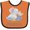 Orange and Black, variant on Inktastic My Grandpa Loves Me to the Moon and Back Elephant Family Boys or Girls Baby Bib