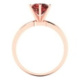 thumbnail image 4 of Clara Pucci 14K Rose Gold Solid Gold Garnet Solitaire Anniversary Ring for Women - 1.5 cttw Round Cut, 4 of 8
