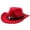 Red, variant on Western Cowboy Jazz Bowler Hat with Unique Cow Head Embellishment for Ethnic Style Black M