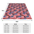 thumbnail image 3 of Salouo America Flags1 Print Bed Blankets,Flannel Blanket Comfortable Air Conditioning Blanket Lightweight Blanket for Sofa Bed Travel & Couch -80"x60", 3 of 8