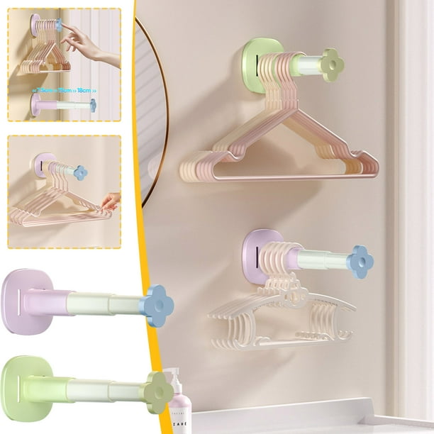 Tendedero Retráctil de Pared | Organizador de Armario Telescópico Ajustable | Perchero Resistente para Ahorro de Espacio en Balcón, Baño y Hogar | Multiusos para Ropa, Toallas y Bolsas | 1 Unidad