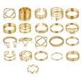 thumbnail image 1 of 22 Femenino Anillo de Oro Apilamiento Anillo Corazón Anillo de Perlas Corazón Apilamiento Anillos para Niñas, 1 of 8