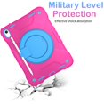 thumbnail image 5 of Dteck Case for iPad 11-inch (A16) 2025/iPad 10th Generation 10.9 inch 2022,Heavy Duty 3-Layer Protection Case Shockproof Hand Grip 360 Rotating Kickstand Hard Cover with Shoulder Strap,Rose+Blue, 5 of 8