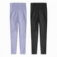 thumbnail image 3 of mgoYE Woman Leggings Warm Leggings for Women, Pack of 2 High Waist Leggings for Yoga, Gym, Workout(Light Purple,XL), 3 of 3