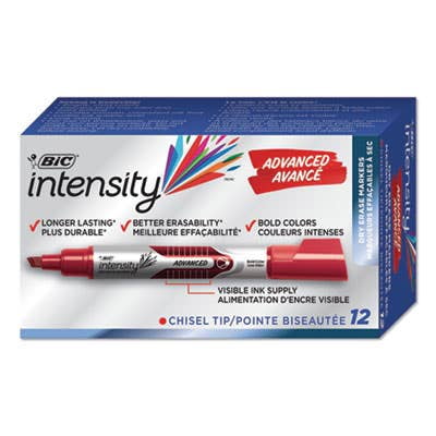 UPC 070330349643 product image for Intensity Advanced Dry Erase Marker  Tank-Style  Broad Chisel Tip  Red  Dozen | upcitemdb.com
