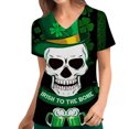 thumbnail image 2 of gakvbuo St. Patrick's Day Scrubs Tops For Women Plus Size Working Uniform With Pocket V-Neck Work Utility&Safety Tops Nursing Uniform Printed Worker Protective Working Uniform Shirts, 2 of 5