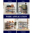 thumbnail image 6 of Kitsure 3-Tier Shoe Rack, Shoe Organizer for Closet, Entryway, Garage or Hallway, 11.5" x 27.2" x 18.3", Black, 6 of 8