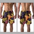 thumbnail image 3 of luoweisi Men's Beach Shorts Quick Dry Swim Trunks with Mesh Lining Grape L, 3 of 5