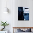 thumbnail image 3 of ONETECH  Canvas Wall Art-Gray Blue Abstract Art Painting-Modern Canvas Artwork Wall Decor Ready to Hang, 3 of 4