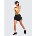 thumbnail image 3 of Shorts CRZ YOGA Running Cintura Alta con Corte en V Negro Talle L, 3 of 5