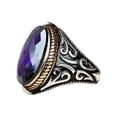 thumbnail image 1 of Moda Elegante Púrpura Piedra Anillo Joyería Anillo de compromiso para las mujeres y los hombres, 1 of 8