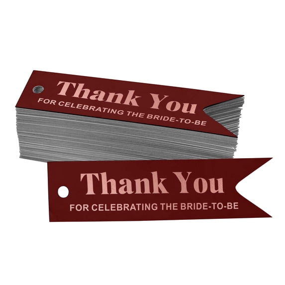 Inkdotpot Real Rose Gold Foil Thank You For Celebrating The Bride To Be Bridal Shower Tags Favor Hang Paper Tags 100 Pieces