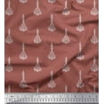 thumbnail image 1 of Soimoi Crepe Silk Fabric Leaves & Floral Block Decor Fabric Printed Yard 42 Inch Wide, 1 of 3