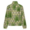 thumbnail image 6 of Jackets for Women Winter Coat Jackets Flannel Stand Collar Jacket(Palm Leaf Kaleidoscope Print,Size:S-4XL), 6 of 7