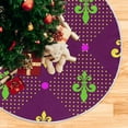 thumbnail image 5 of Coolnut Mardi Gras Christmas Tree Skirt Tree Skirt for Holiday Party Home Christmas Day Ornaments36", 5 of 6