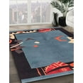 thumbnail image 2 of Ahgly Company Tapis d'Intérieur Rectangulaire Abstrait Violet Tapis de Zone Abstrait, 6 Pieds x 9 Pieds, 2 of 6
