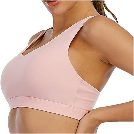 

Sports Bras for Women Padded Longline High Impact Seamless Support Criss Cross Back Workout Gym Fitness Crop Tops