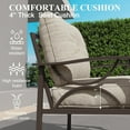 thumbnail image 6 of May in color Metal Outdoor furniture set, All-Weather Metal Patio 3-seat Sofa with Coffee table, Patio Sofa set for Porch Backyard Garden, Coffee, 6 of 7