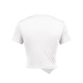 thumbnail image 6 of Njagoc3 Women's Crew Neck Short Sleeve Side-Slit Slim Fit Cropped Top,White,S, 6 of 6