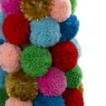 thumbnail image 3 of Northlight 23.75" Multi-Color Bohemian Wool Pom Pom Christmas Cone Tree, 3 of 3