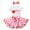 Pink strawberry, variant on Newborn Baby Girls My 1st Birthday Bowknot Tutu Princess Dress Printed