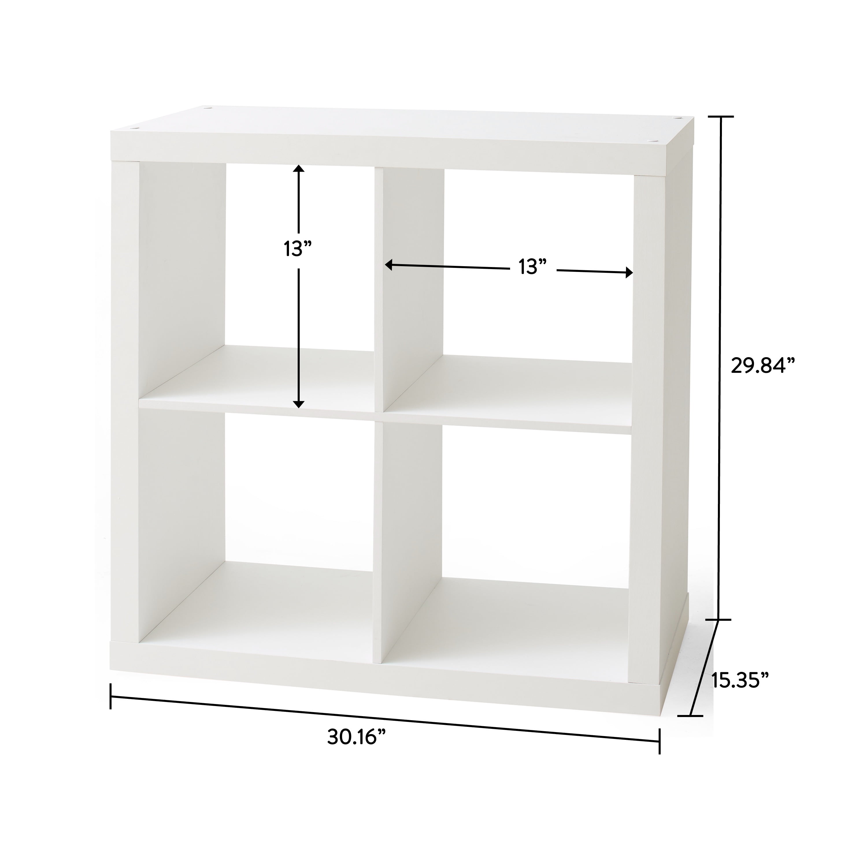 Better Homes & Gardens 4Cube Storage Organizer, White Texture  (图5)