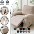 thumbnail image 2 of Waterproof Slipcover for Recliner Chair - Elastic Pet Child Proof Furniture Protector Set with 2 Armrest Covers, Seat & Back Cover, Machine Washable Polyester Spandex Blend, 2 of 7