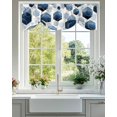 thumbnail image 2 of Blue Blocks Tie Up Valances Curtain, Adjustable Kitchen Modern Art Yellow Line Decor Valances for Windows Decor, Rod Pocket Short Curtains Set for Bedroom/Bathroom, 42"x12", 2 of 8