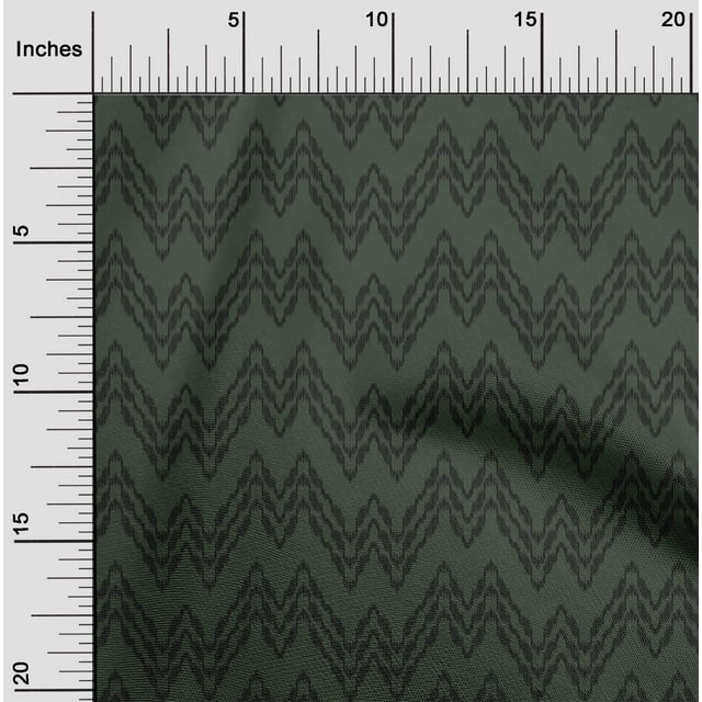 oneOone Cotton Cambric Fabric Chevron Ikat Decor Fabric Printed BTY 56 Inch Wide