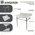thumbnail image 6 of Kingston Brass KVBH3622M87 Addington 36" Rectangular Marble Console Bathroom Sink - Marble, 6 of 7