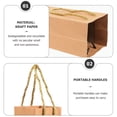 thumbnail image 4 of 12 Pcs Wine Bottle Bag Kraft Paper Wine Bag Tote Bags Single Red Wine Bag Kraft Paper Bag with Handle Wine Gift Bag, 4 of 5