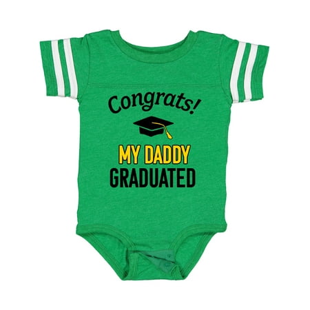 

Inktastic Congrats! My Daddy Graduated with Cap Gift Baby Boy or Baby Girl Bodysuit