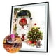 thumbnail image 2 of Taladro de dibujo de diamante 5D DIY Kits colgantes de puerta de árbol de Navidad redondo completo (B5027) FLhrweasw Nuevo, 2 of 9